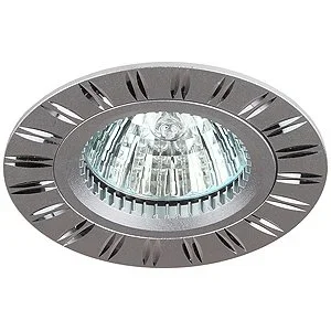 Светильник точечный ЭРА KL33 AL/SL/1 алюминиевый MR16,12V/220V, 50W серебро/хром*