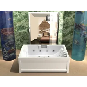 Ванна AQUATEK "Дорадо" 190х130 с гидромассажем (пн с фронт.экраном),с каркасом