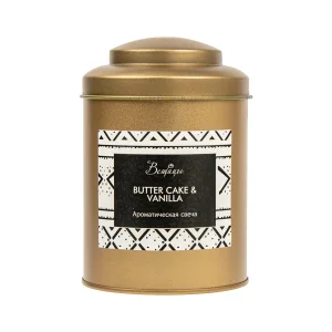 Свеча ароматическая BUTTER CAKE & VANILLA, Д75 Ш75 В110