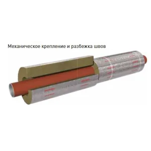 Цилиндры Роквул 40 x 38 мм кашированные фольгой (плотность 80кг/м3)