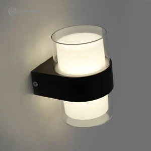 Бра светодиодное VALO 9W R-4000K-100x110x133-BLACK/CLEAR-220-IP54 Бра светодиодное VALO 9W R-4000K-100x110x133-BLACK/CLEAR-220-IP54