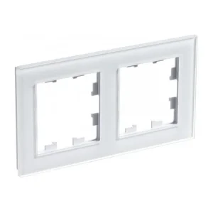 Рамка двухместная AtlasDesign Nature стекло бел. Systeme Electric ATN320102