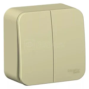 Выключатель двухклавишный ОП Blanca 10А IP20 (сх. 5) 250В с изолир. пластиной беж. SE BLNVA105017 SE Выключатель двухклавишный ОП Blanca 10А IP20 (сх. 5) 250В с изолир. пластиной беж. SE BLNVA105017 SE