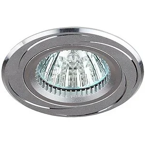 Светильник точечный ЭРА KL34 AL/SL/1 алюминиевый MR16,12V/220V, 50W серебро/хром*