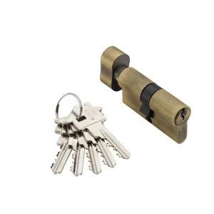 Цилиндр ADDEN BAU 60мм 5 ключей ADDEN BAU CYL 5-60 KNOB бронза