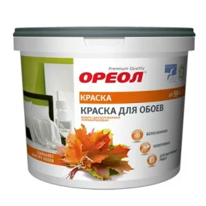 Краска Ореол ВДАК белоснежная для обоев полиакриловая 13кг