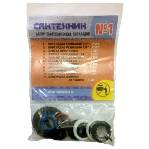 Набор прокладок для смесителя "Сантехник" № 1 (резина)