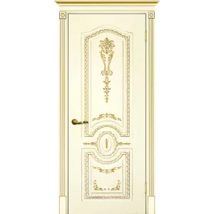 Дверь ТЕКОНА SMALTA-DECO 11 глухая патина золото эмаль слоновая кость 60