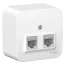 Розетка компьютерная 2-местная ОП BLANCA RJ45 кат.5e белый Systeme Electric BLNIA045451