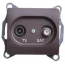 Механизм розетки телевизионной оконечной TV/SAT Glossa 1дБ шоколад Systeme Electric GSL000897