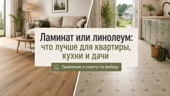 Ламинат или линолеум: что лучше для квартиры, кухни и дачи