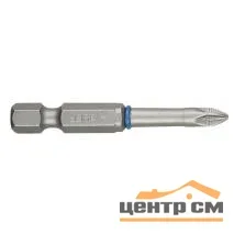 Биты магнитные PZ1-50мм, торсионные кованые ЗУБР "ЭКСПЕРТ" , обточенные, хромомолибденовая сталь, тип а E ",2шт