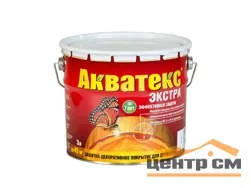 Основа алкидная Акватекс ЭКСТРА 3л (рябина) двойная УФ-защита, воск, масло, нанесение на олифу
