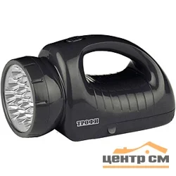 Фонарь прожектор Трофи TSP12 Акку 4V1.8Ah, 12+18xLED, ЗУ 220V, карт