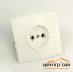 Розетка 1-местная СП Елизавета без заземления, белая РС10-192