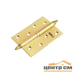 Петля стальная MORELLI разъемная с короной MS 100X70X2.5 L SG золото матовое, левая