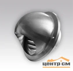 Выход стенной вентиляционный вытяжной металлический с фланцем D100, ЭРА