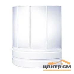 Шторка на ванну BAS Сагра 4 створки (пластик - вотер)