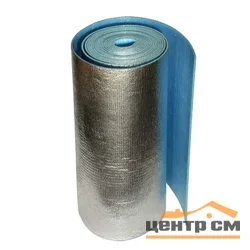 Фольгированный двусторонний Тепофол В 08мм (18 кв.м) (отражающий слой на основе алюминиевой фольги) рулон длина 15м * ширина1,2м
