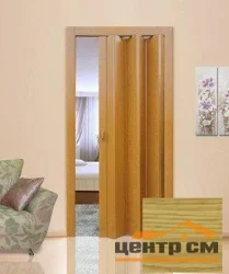 Дверь пластиковая Майами-стиль (глухая), раздвижная "гармошка" (840*2020мм) дуб старый