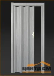 Дверь пластиковая Майами-стиль (глухая), раздвижная "гармошка" (840*2020мм) серый ясень