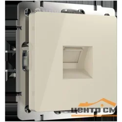 Розетка телефонная 1-местная СП Werkel, слоновая кость (RJ-11), WL03-RJ-11-ivory