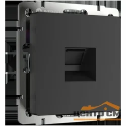 Розетка компьютерная 1-местная СП Werkel Ethernet, черная матовая (RJ-45), WL08-RJ-45, W1181008