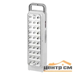 Фонарь кемпинговый Трофи TL30 Акку 4V1.5Ah, 30xLED, ЗУ 220V, карт