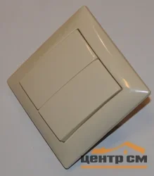 Механизм выключателя двухклавишный СП Селена, слоновая кость С510-379 с/к