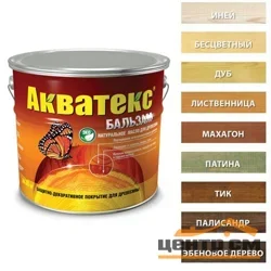 Масло натуральное Акватекс БАЛЬЗАМ (тик) 0,75л