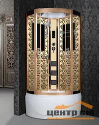 Кабина душевая NIAGARA 900x900х2150, высокий поддон, стенки ЗОЛОТО, арт. 7790G