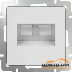 Розетка компьютерная 2-местная СП Werkel Ethernet, белая, WL01-RJ45+RJ45 , W1181101