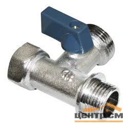 Кран шаровой трехпроходной FMM 1/2x3/4x1/2 гайка-штуцер-штуцер ручка-флажок AQualink