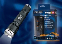 Фонарь ручной Uniel Премиум «Iron domination-185 +», алюминиевый корпус, XP-E {Q4} CREE LED, 2 х CR123A, черный, P-ML072-BB Black