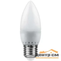 Лампа светодиодная 7Вт E27 230В 2700K 560Лм (желтый) Свеча матовая (C37) SAFFIT, SBC3707*