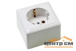 Розетка 1-местная ОП Хит 16А с заземлением Systeme Electric RA16-133-B (РА16-133-б)