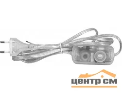 Шнур сетевой с диммером 230V 1,5+0,5м, прозрачный, DM103-200W Feron