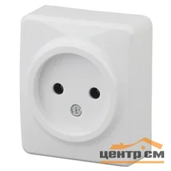 Розетка 1-местная ОП Эра Эксперт 2P, белая (16АХ-250В), арт.11-2201-01