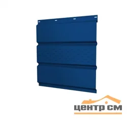 Софит металлический перфорация по центру RAL 5005 (сигнально-синий), 0.45мм Grandline, 0.365*3м