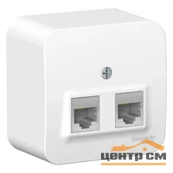 Розетка компьютерная 2-местная ОП BLANCA RJ45 кат.5e белый Systeme Electric BLNIA045451