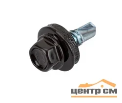 Саморез кровельный 5,5x19 сверло №3 (темно-коричневый) RAL 8019 (уп 250шт) DAXMER