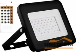 Прожектор светодиодный 20W RGB 220-230V IP65 162х144х27мм черный Китай Feron, LL-611