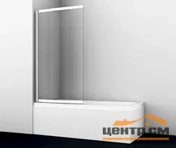 Шторка стеклянная для ванной WasserKraft Main 800х1400, раздвижная/распашная, двухстворчатая, арт.41S02-80