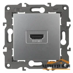 Розетка HDMI Эра22 Elegance алюминий, арт.14-3114-03