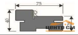 Стойка дверной коробки телескопическая ОКА 75*40*2080 мм тон белый (шпон дуба)