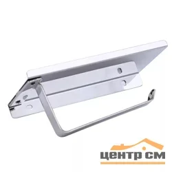 Держатель для туалетной бумаги Gfmark из нержавеющей стали, антивандальный, с полочкой и крышкой, арт.79906