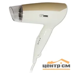 Фен для волос GFmark без креплений, переносной, белый с золотом, 1600W, арт.6831
