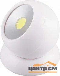 Фонарь подсветка Feron 1LED 3W 75*80мм, белый, FN1209 (3*AAA в комплект не входят)