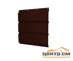 Софит металлический перфорированный Драп RR 32 (тёмно-коричневый), Grandline, 0.365*3м