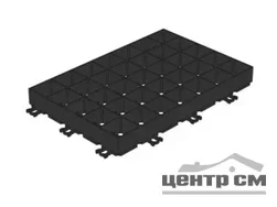 Решетка газонная GIDROLICA Eco Super РГ пластиковая черная 600*400*64 мм арт.602
